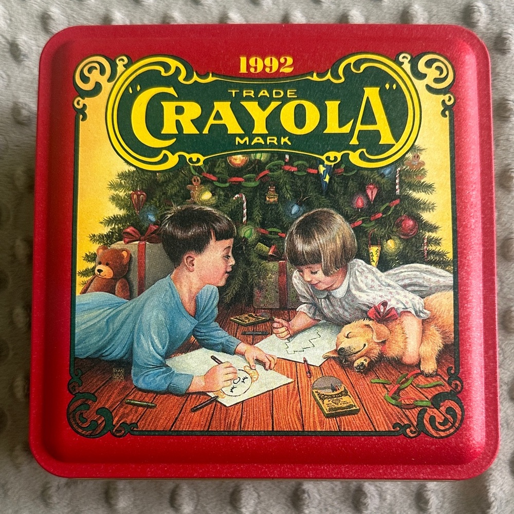 Vintage Crayola Collectible Holiday Tin